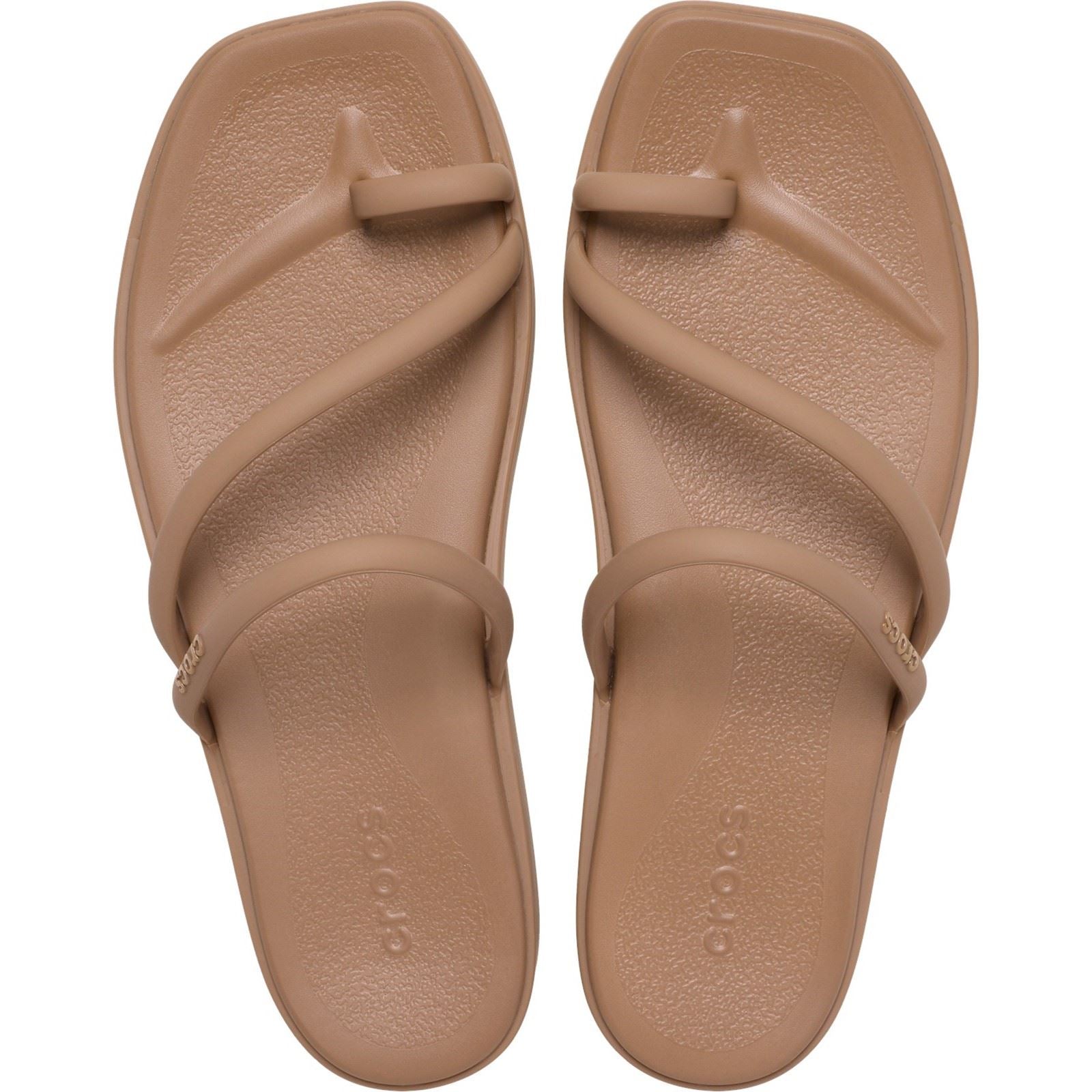 Crocs Miami Toe Loop Sandal Sandales En Chocolat Au Lait Pour Femmes