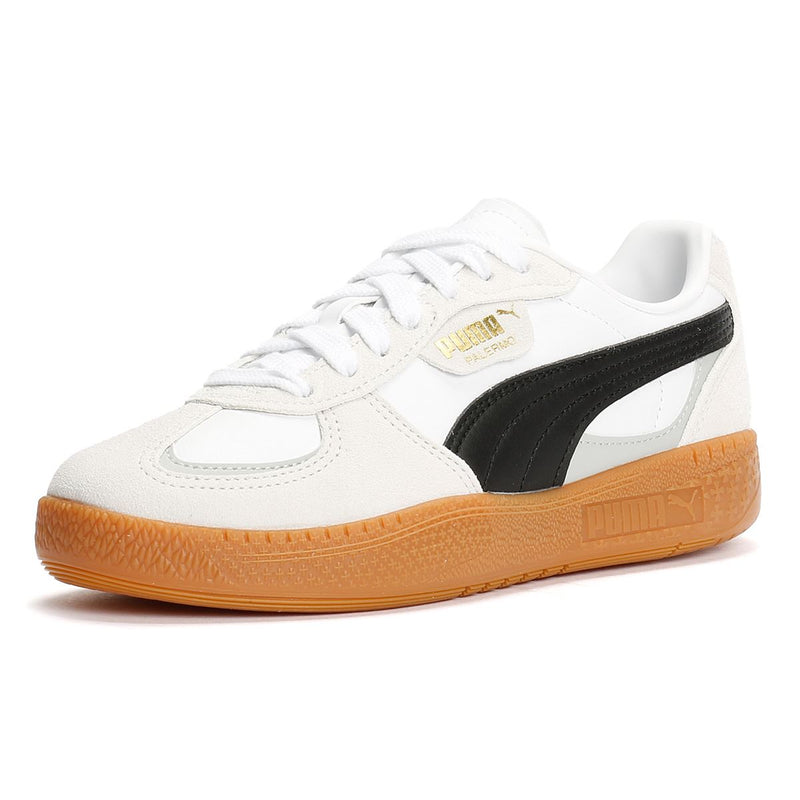 Puma Palermo Moda Baskets Grise En Cuir Pour Femmes