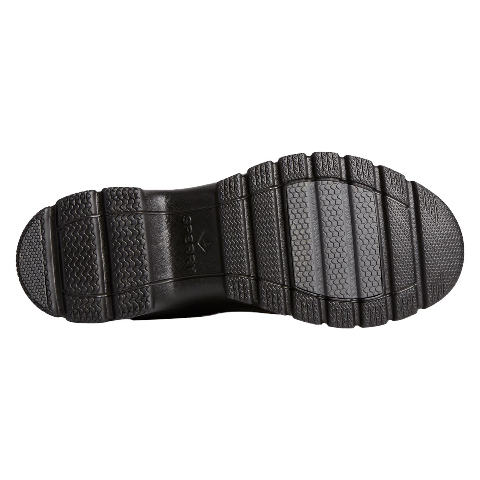 Sperry Duck Float Bottes En Caoutchouc Noires En Cuir