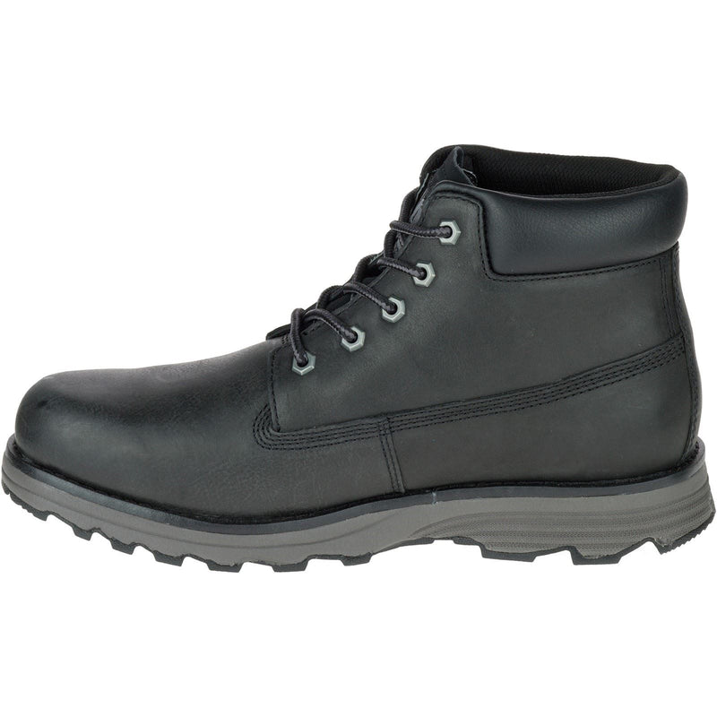 Caterpillar Founder Bottines Noires Pour Hommes En Cuir Nubuck