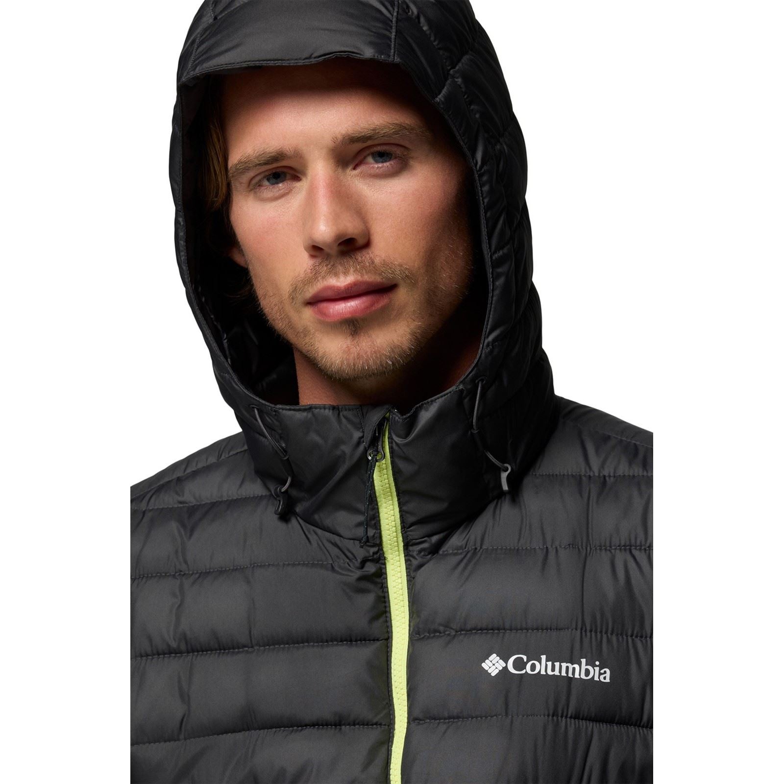Columbia Powder Lite II Hooded Jacket Veste En Duvet Bleue Pour Homme