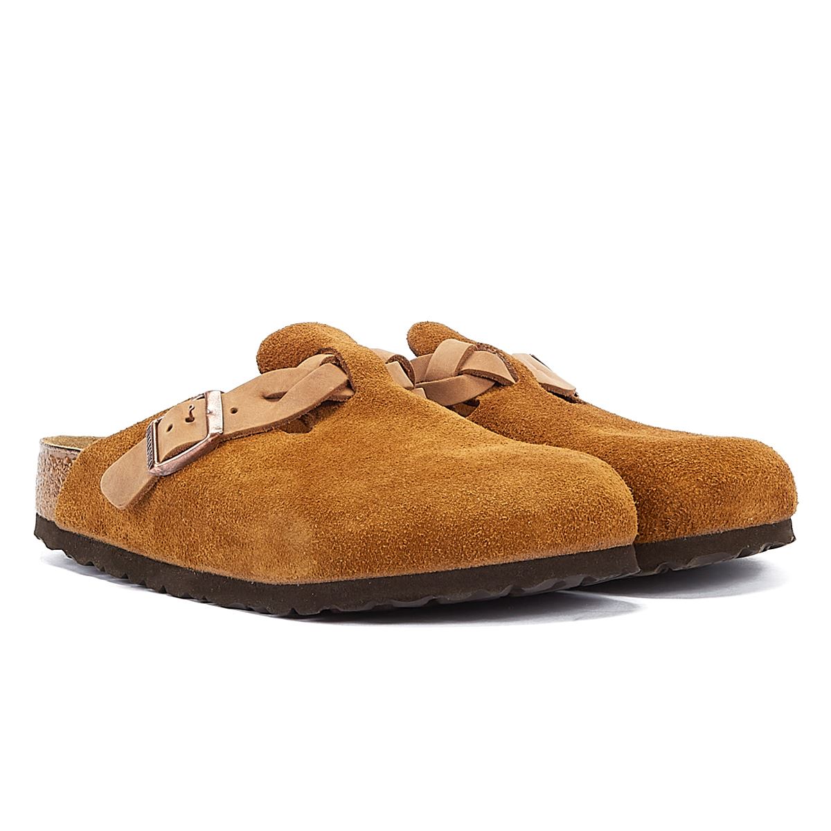 Birkenstock Boston Sabots En Daim De Vison Pour Femmes