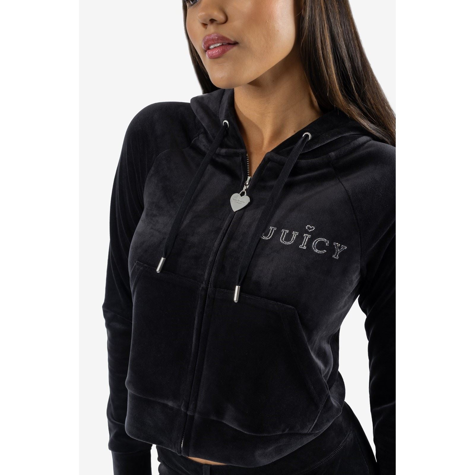 Juicy Couture Regal Madison Sweat À Capuche Noir En Polyester Pour Femme