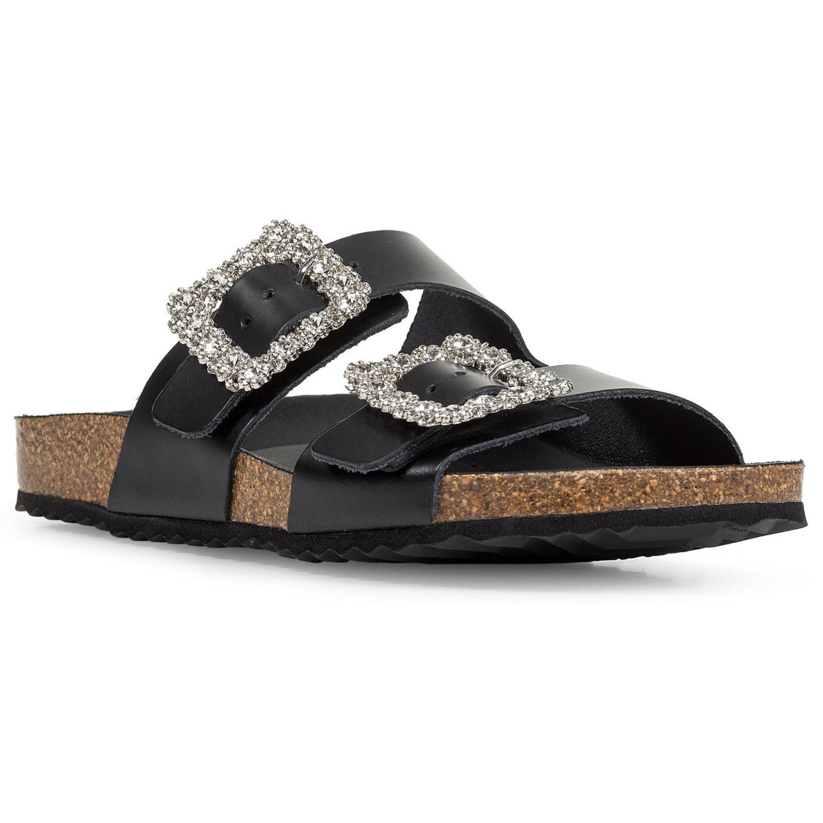 Geox D BRIONIA R Sandales Noires Pour Femmes En Cuir