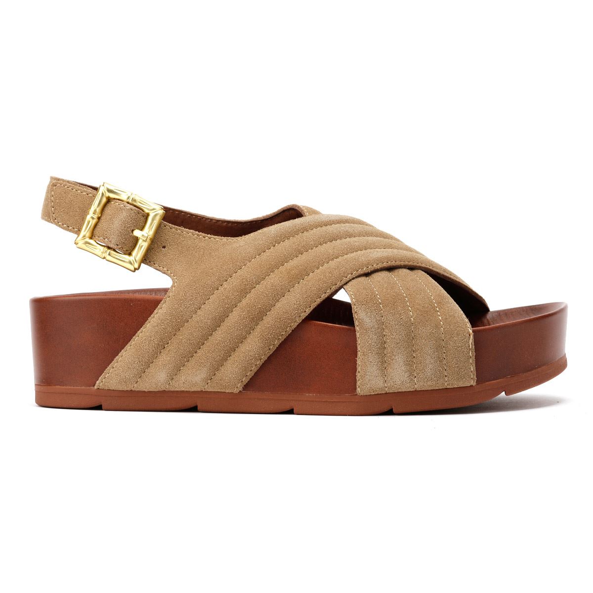 Desert Fleur Sparks Sandales Beige Pour Femme En Suède