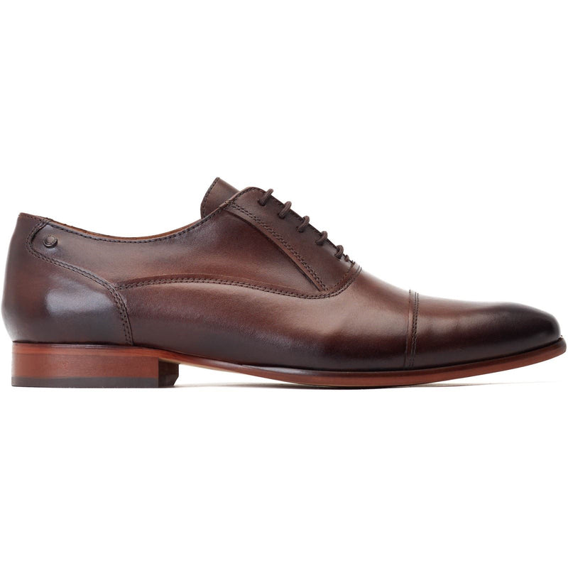 Base London Angelo Chaussures Oxford Marron/Noire En Cuir Pour Hommes