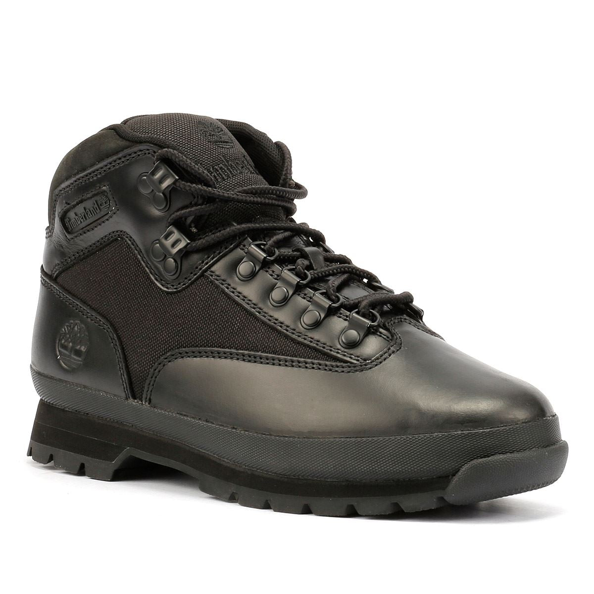 Timberland Euro Hiker Workwear I Blackout Bottes En Cuir Noires Pour Hommes