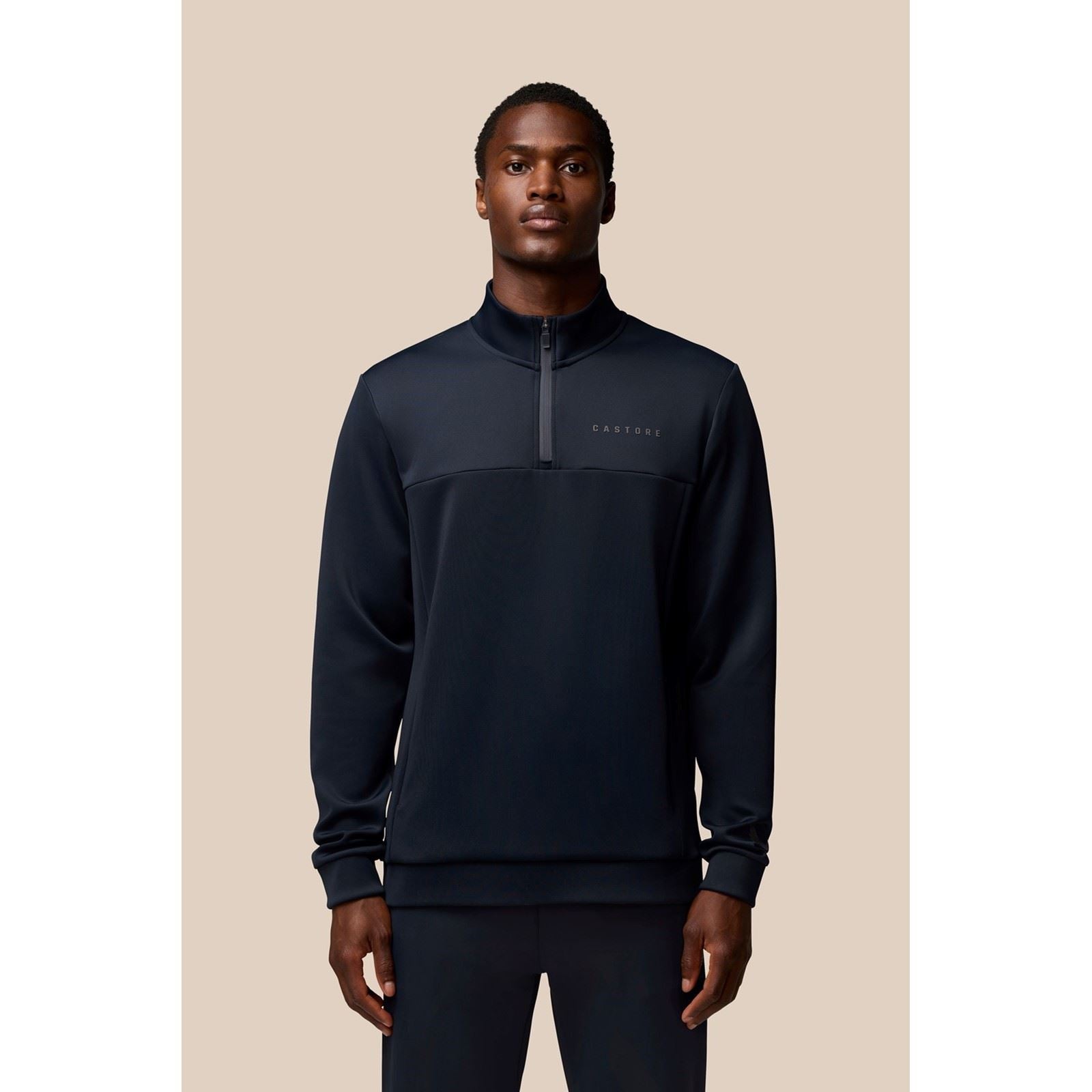 Castore Scuba 1/4 Zip Sweatshirt Bleu Pour Homme En Polyester