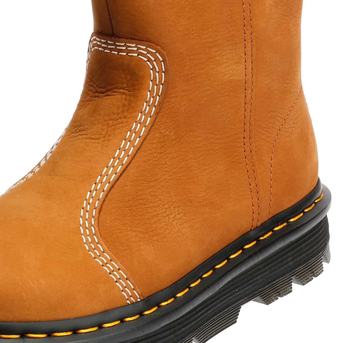 Dr. Martens Zebzag Rigger Bottes Brunes En Nubuck Pour Femmes