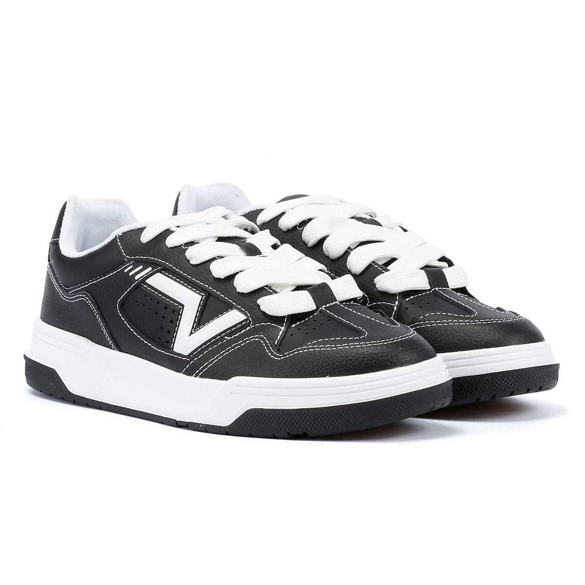 Vans Upland Baskets En Cuir Noir/Blanc