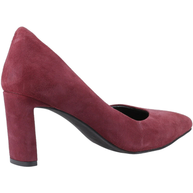 Hush Puppies Olivia Chaussures De Ville Rondes Bordeaux Pour Femmes En Daim