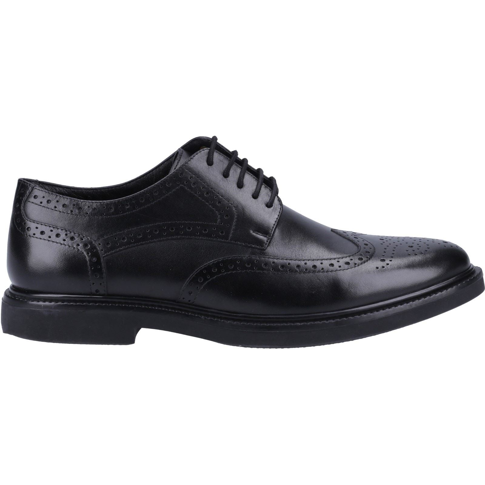 Hush Puppies Kingston Chaussures Richelieu Noires En Cuir Pour Hommes