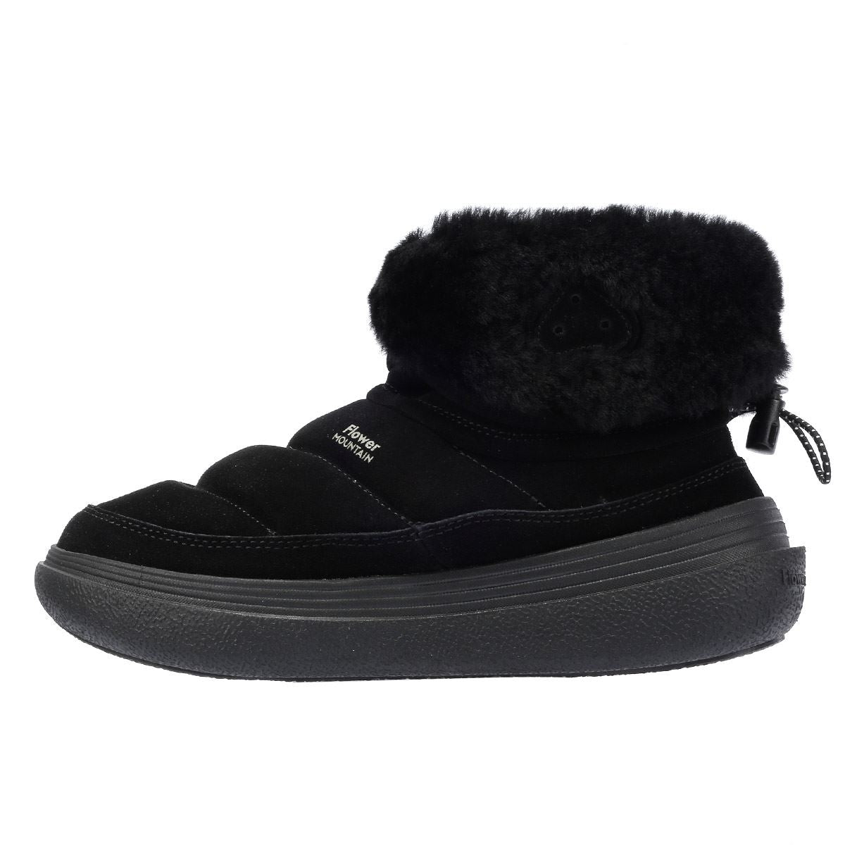 Flower Mountain Fami Mid Bottes En Daim Noir Pour Femmes