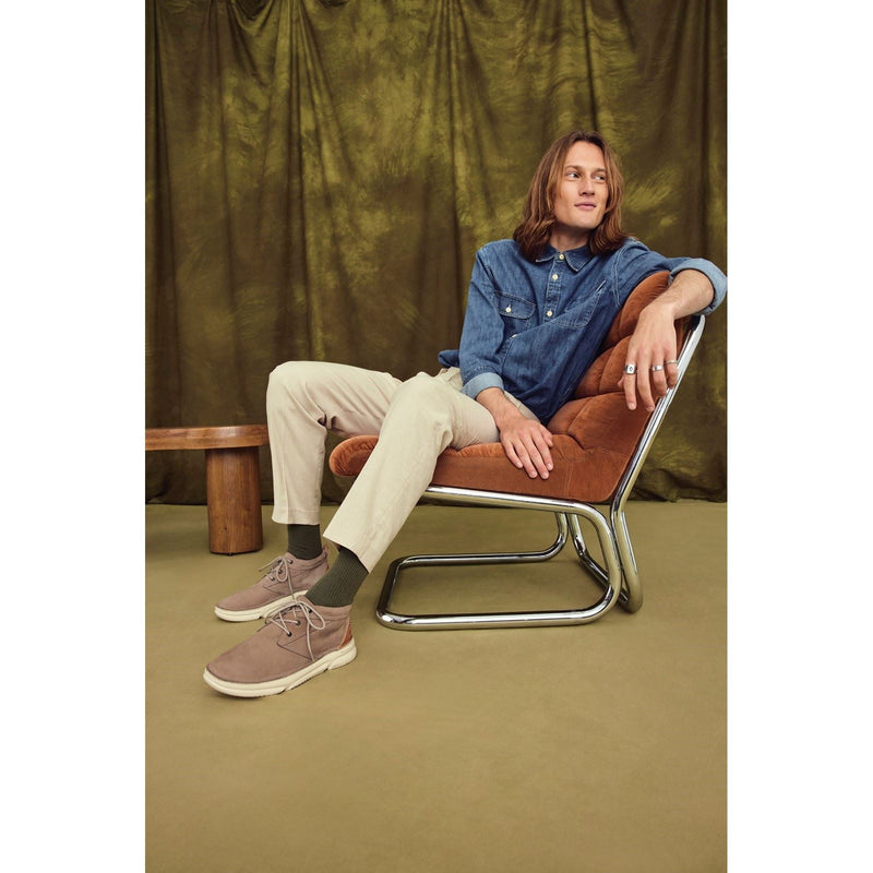 Hush Puppies Baylor Bottes En Cuir Grises Pour Hommes