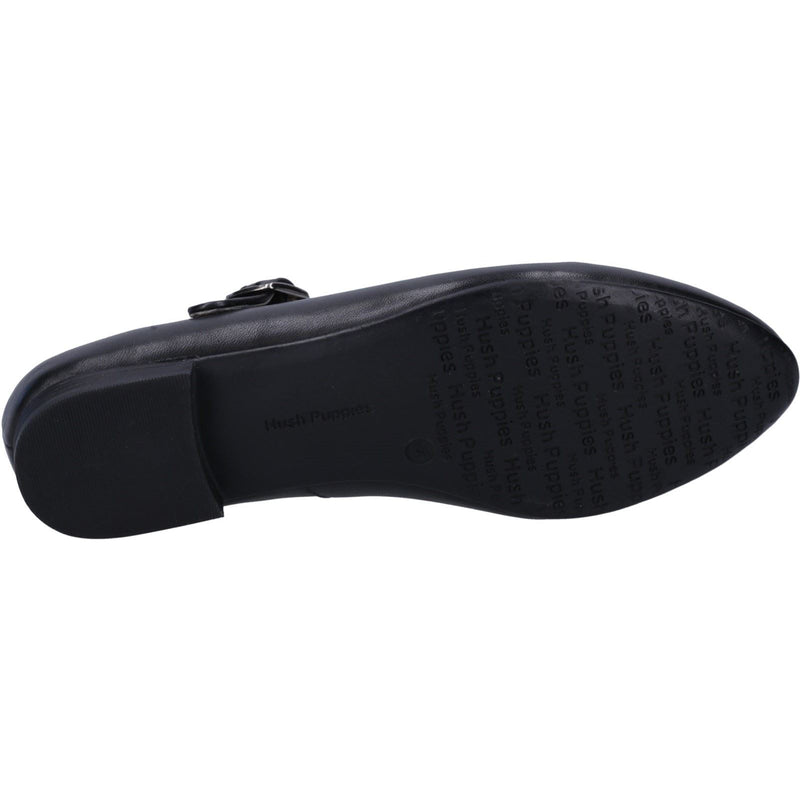 Hush Puppies Melissa Ballerines Noires Pour Femmes En Cuir Verni.