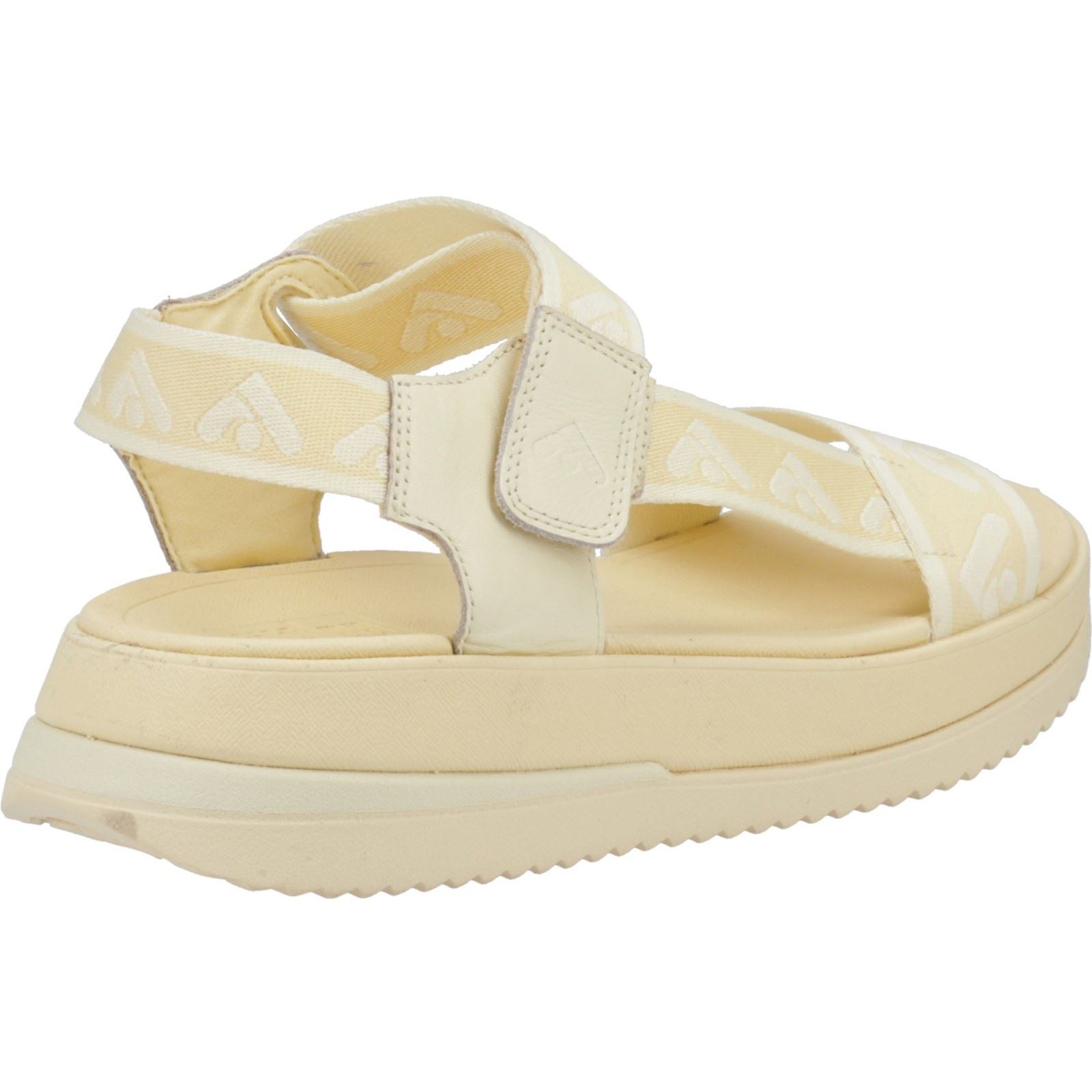 Fitflop Surff Back Strap Sandales Larges Mellow Yellow Pour Femmes En Polyester/Cuir