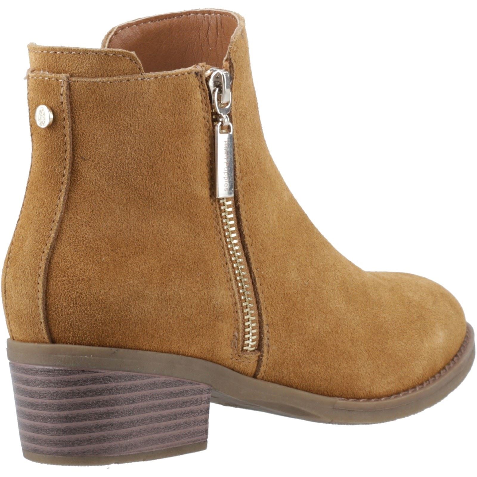 Hush Puppies Ingrid Femmes Suède Bottines À Talons Beige