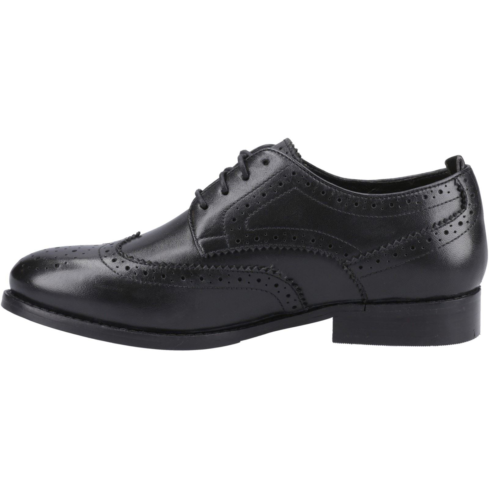 Hush Puppies Natalia Chaussures Richelieu Pour Femmes En Cuir Noir/noir