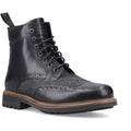 Hunter Loch Brogue Bottines En Cuir Pour Hommes Noires