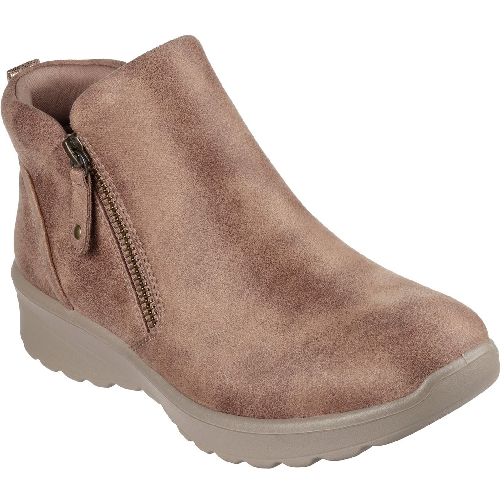 Skechers Lovely Vibe Fall In Bloom Chaussures De Cheville D'hiver Pour Femmes En Textile Champignon