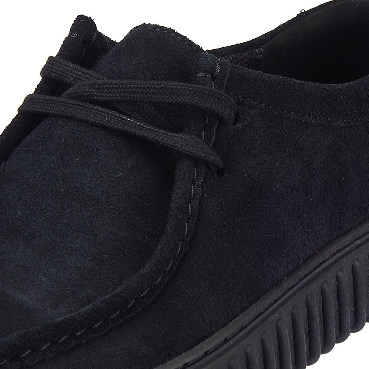 Clarks Main Torhill Lo Chaussures À Lacets En Daim Noir Pour Hommes