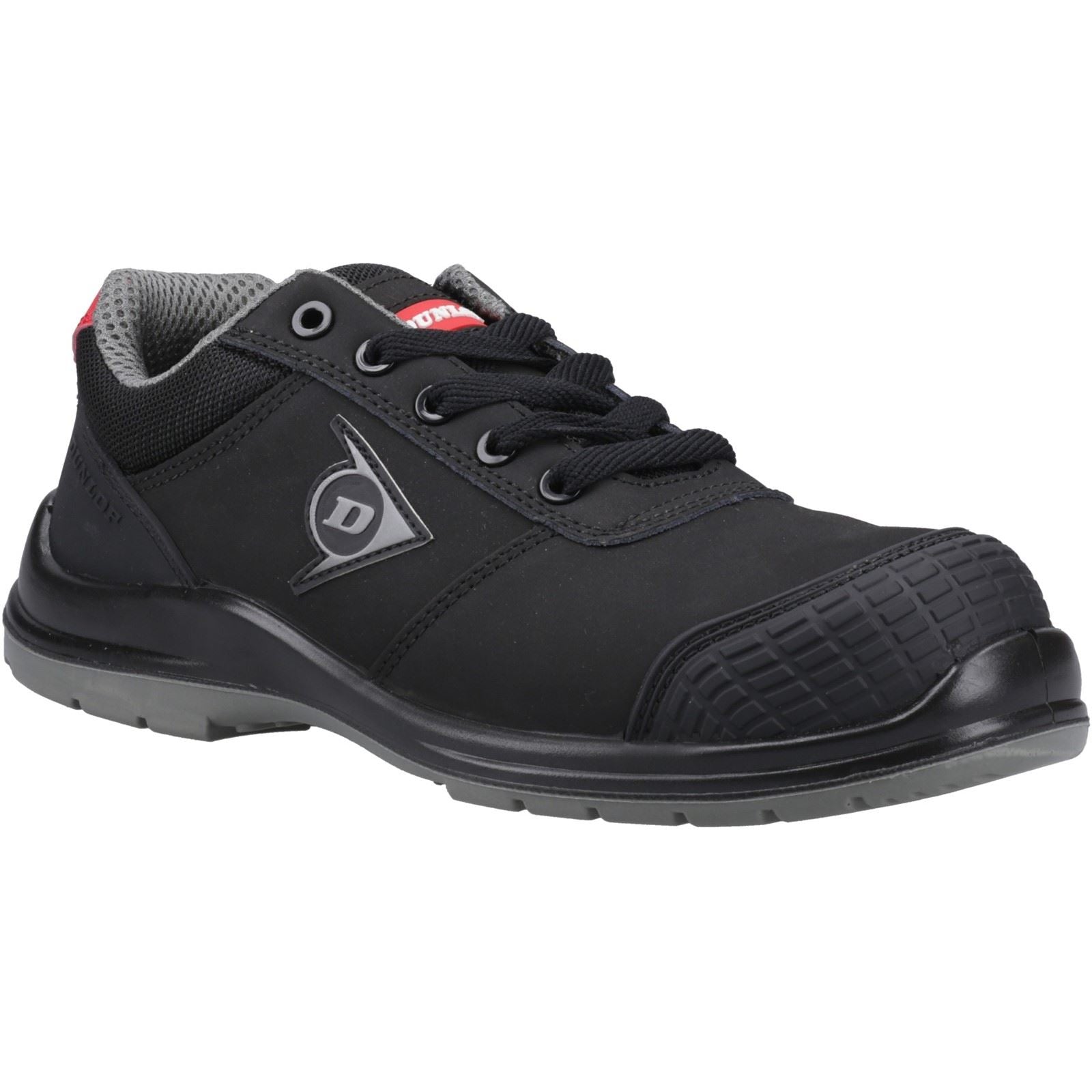 Dunlop First One Adv-Evo Low Baskets De Sécurité Nubuck Pour Hommes Noires/Rouges