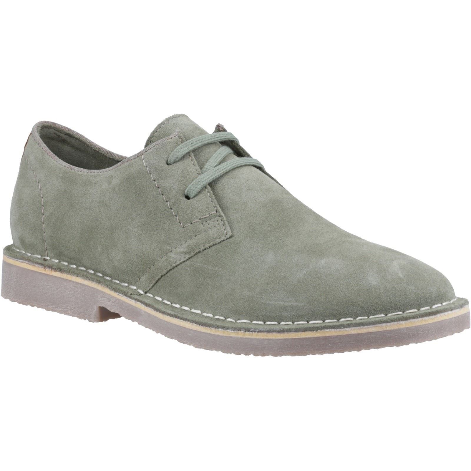 Hush Puppies Scout Chaussures À Lacets En Daim Pour Hommes, Coloris Sauge