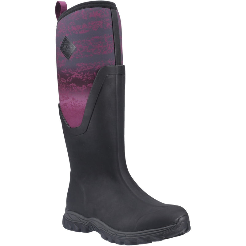 Muck Boots Arctic Sport II Tall Bottes D'hiver Hautes Pour Femmes En Caoutchouc Noir/magenta Dégradé