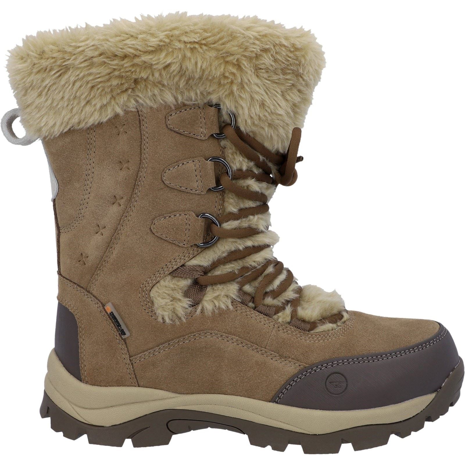 Hi-Tec Mortiz 200 Bottes De Randonnée Pour Femme En Cuir Marron Clair