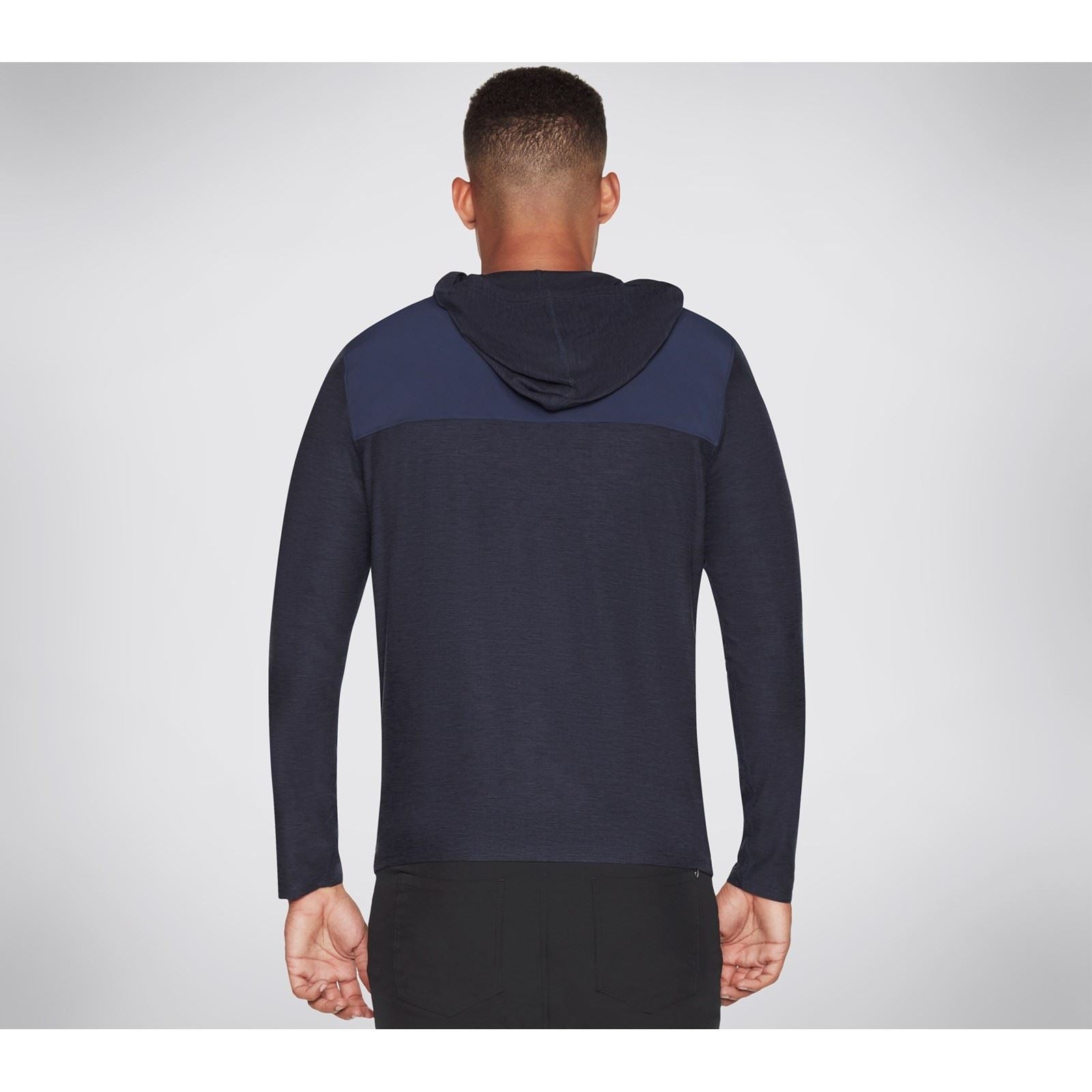 Skechers Performance Skech Knits Ultra Go Lite Full Sweat À Capuche Bleu En Polyester Pour Homme