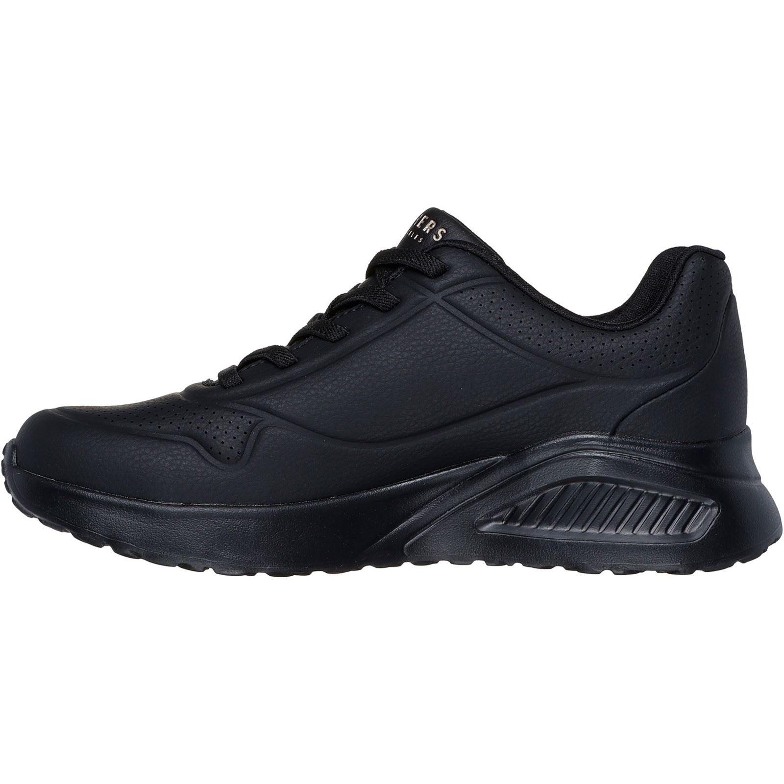 Skechers Uno Lite Lite Work Sneakers Noires Pour Femmes En Synthétique
