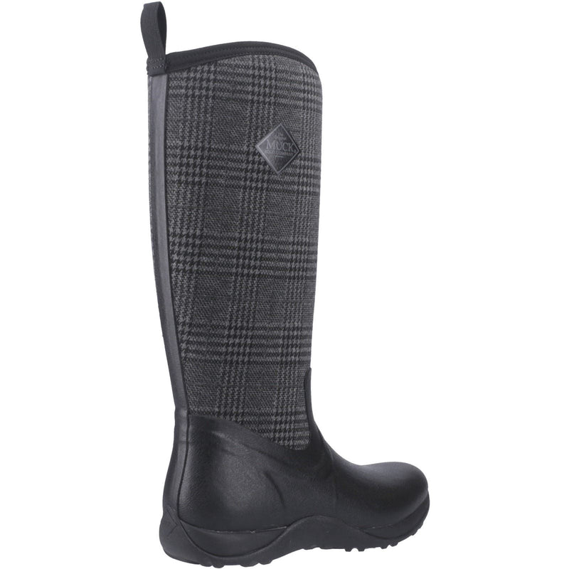 Muck Boots Arctic Adventure Bottes D'hiver Hautes À Carreaux Noires En Caoutchouc Pour Femme