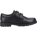 Hush Puppies Barry Senior Chaussures Noires Pour Garçons En Cuir.