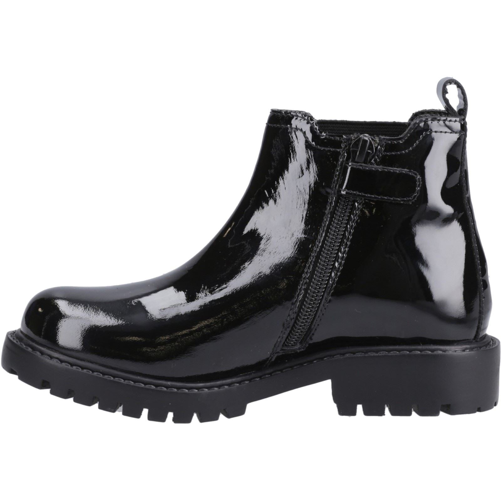 Hush Puppies Ariella Chelsea Chaussures Noires Pour Filles En Cuir