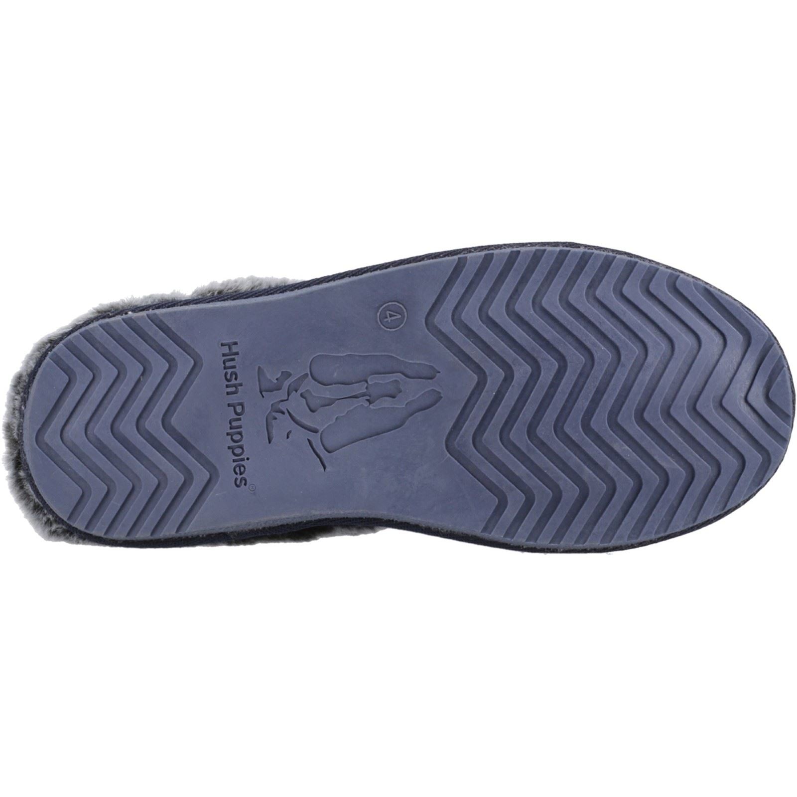 Hush Puppies Amara Chaussons Pour Femme En Suède Bleu Marine Foncé