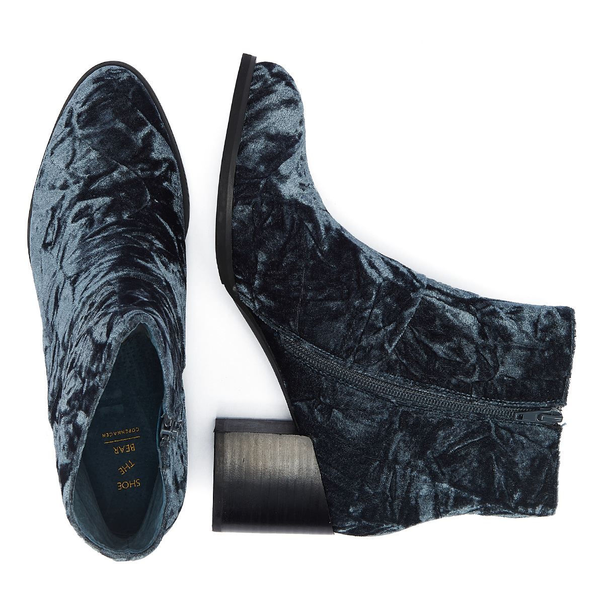 Shoe The Bear Ceci Bottes Grises Pour Femmes En Velours Profond Blush
