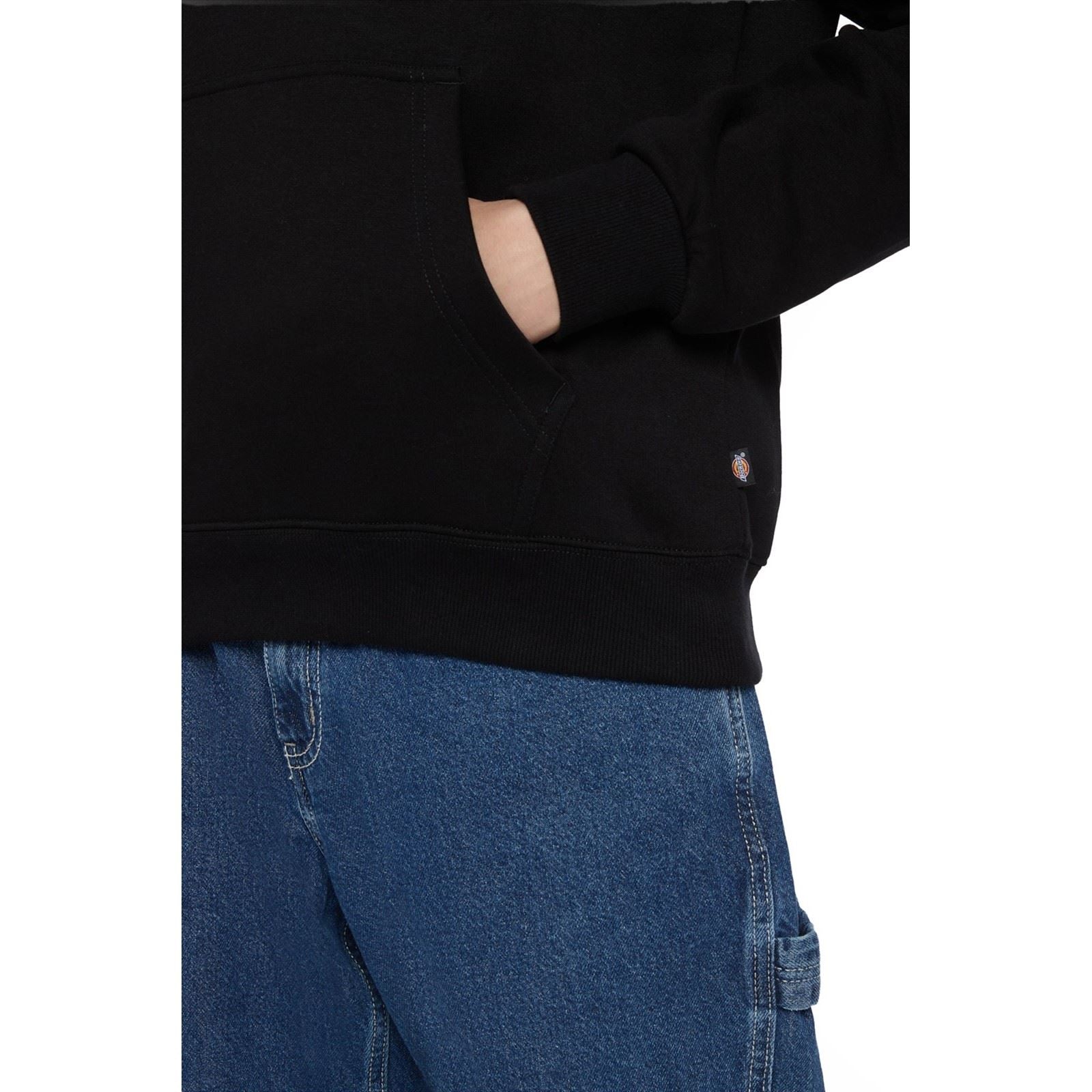 Dickies Icon Logo Sweat À Capuche Noir En Polyester Pour Adultes Unisexes