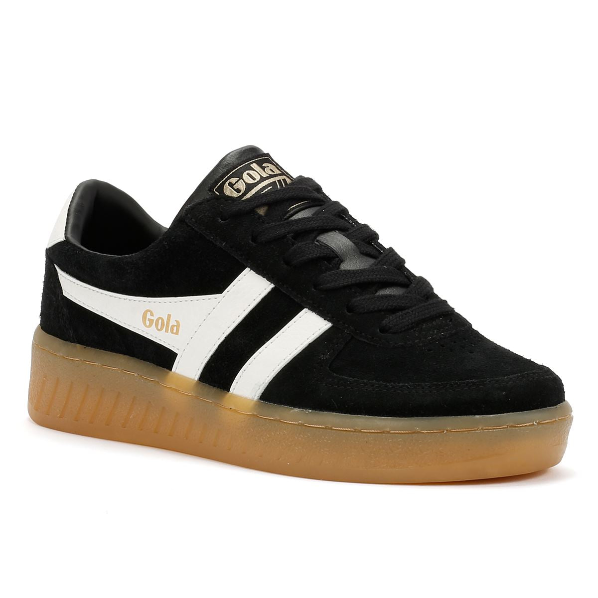 Gola Grandslam Baskets Noires En Daim Pour Femmes