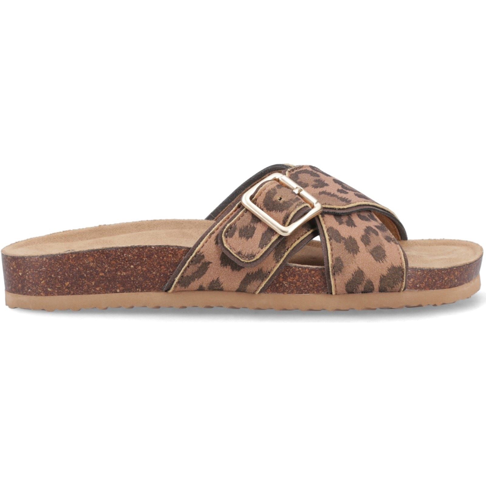 Rocket Dog Annie Tigg Leopard Sandales Tan En Textile Pour Femmes