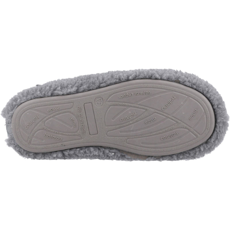 Hush Puppies Good Chaussons Pour Femmes En Tissu Gris