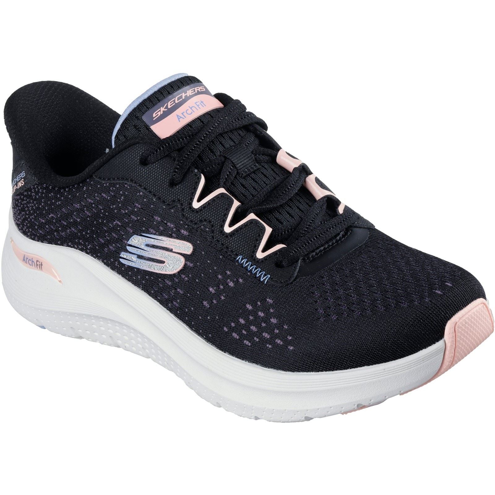 Skechers Arch Fit 2.0 Fresh Pace Baskets Femme Multicolores/noires En Textile