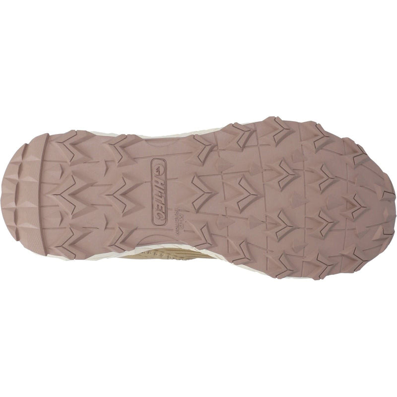 Hi-Tec Fuse Trek Mid Bottes De Randonnée Pour Femmes En Polyester Taupe/blanc Crête Gris/taupe Chaud