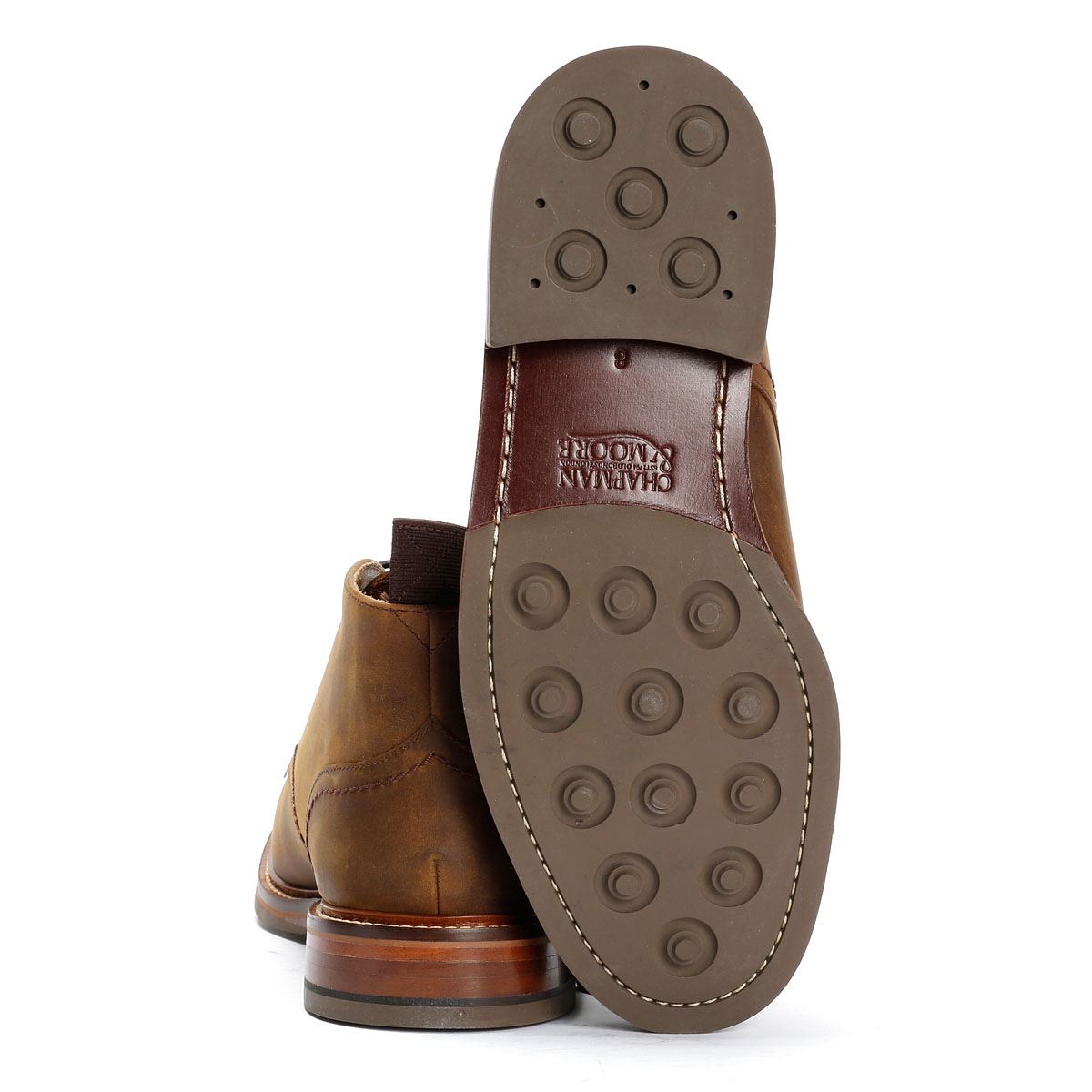 Chapman & Moore Country Chukka Bottes En Cuir Pour Hommes Marron