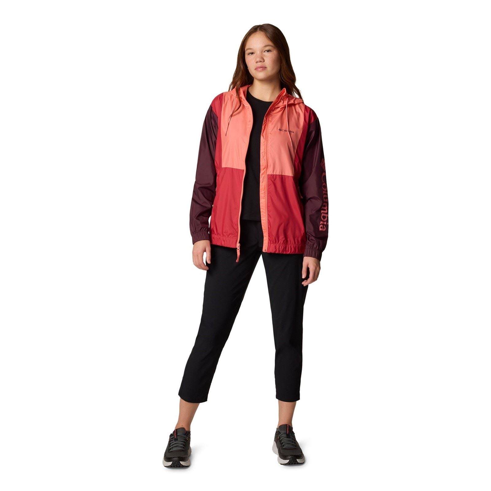 Columbia Lily Basin II Jacket Veste De Pluie Rouge Pour Femmes
