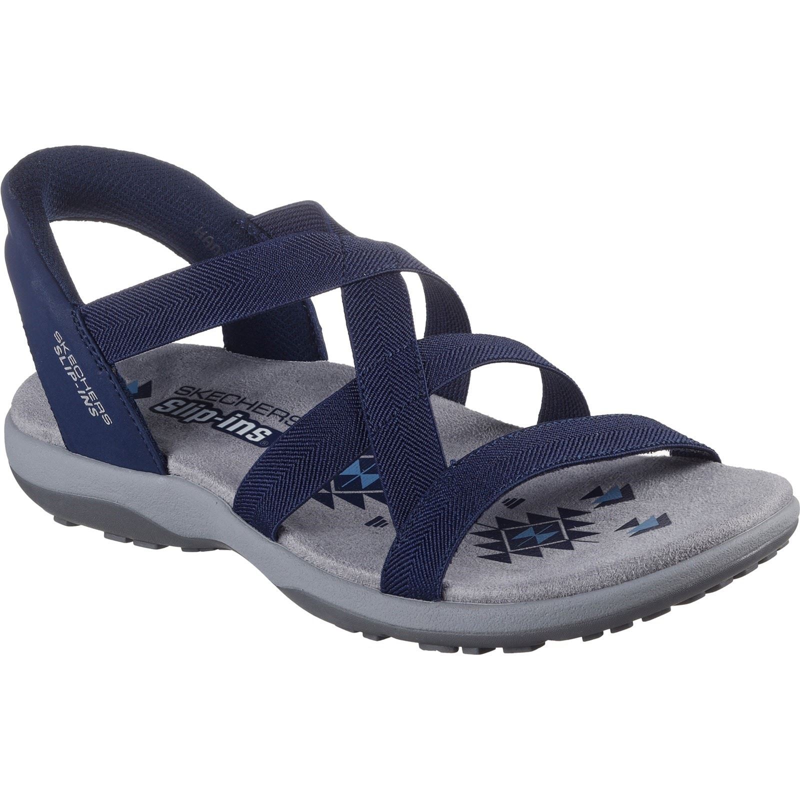 Skechers Reggae Slim - Stretch Flex Sandales Navales Pour Femmes