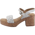 Hush Puppies Poppy Quarter Strap Sandales Blanches Pour Femmes En Cuir