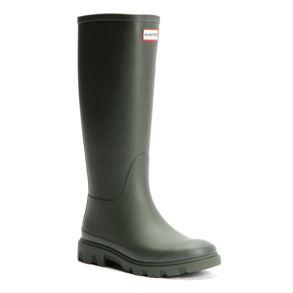 Hunter Downpour Tall Bottes En Caoutchouc Vertes Pour Femmes