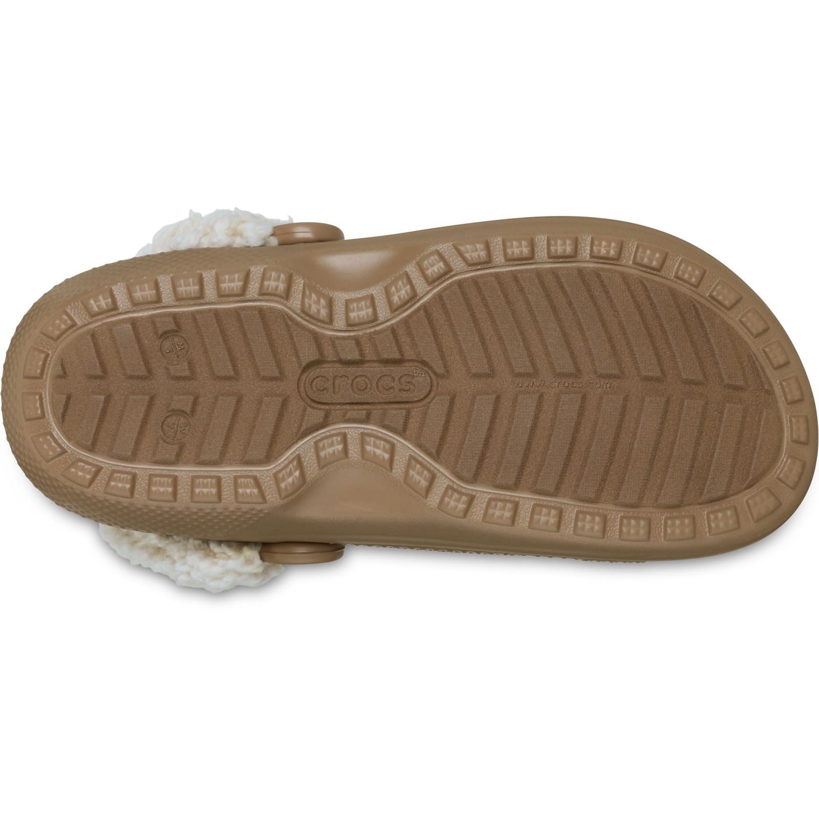 Crocs Classic Fleece Lined Sabots En Sépia En Thermoplastique