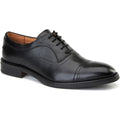 Base London Lapel Chaussures Oxford Noires Pour Hommes En Cuir