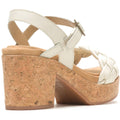 Hush Puppies Poppy Quarter Strap Sandales Blanches Pour Femmes En Cuir